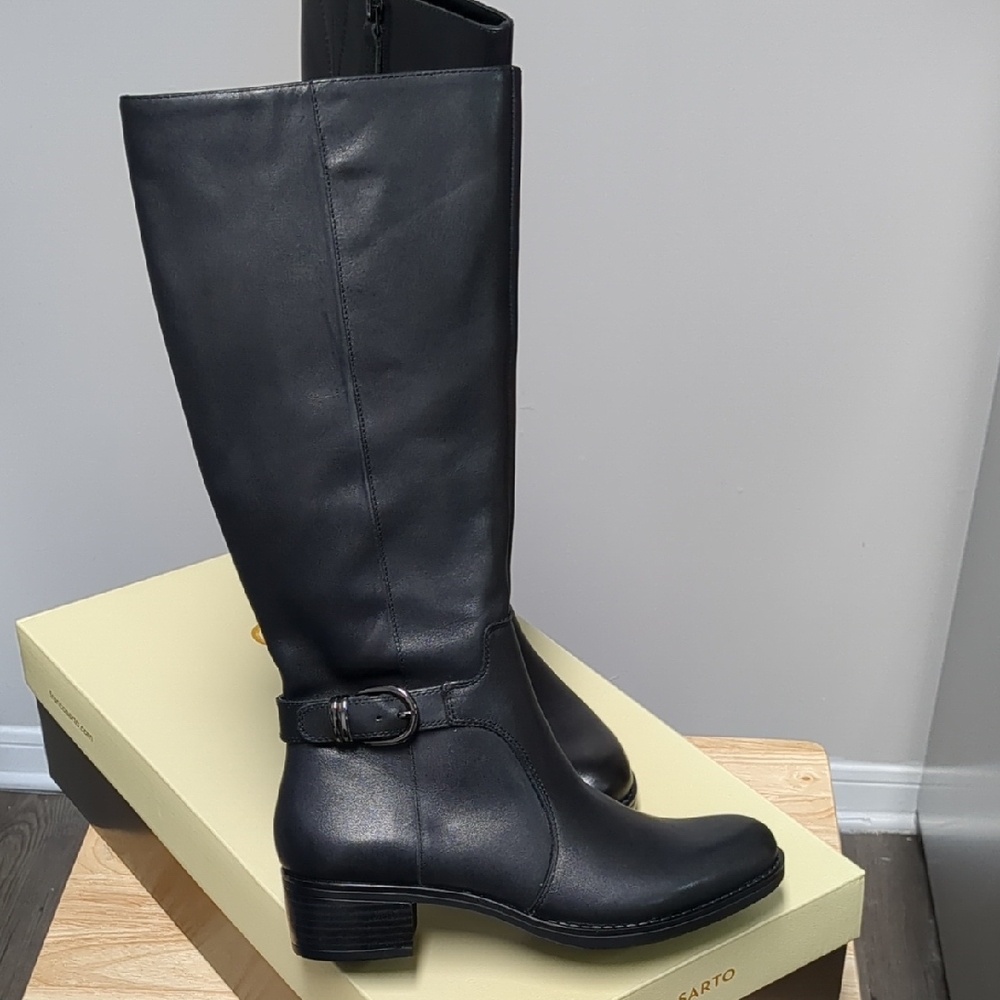 Franco Sarto Black Over the Knee Boots